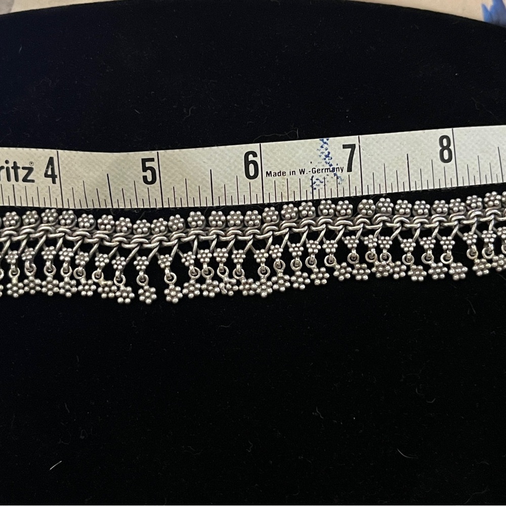 Vintage Lois Hill sterling silver Anklet 9-11inch 925 Street Urchin Rare - Picture 2 of 4